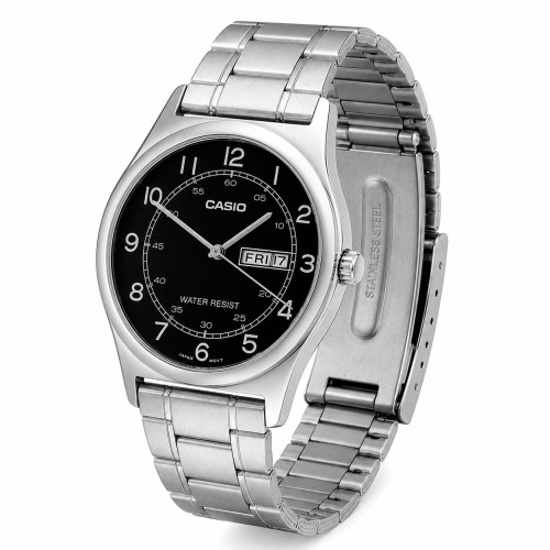 Чоловічий годинник Casio MTP-V006D-1B2 з металевим браслетом 3 ATM