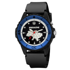 Годинник наручний спортивний Awarder 031 Ukraine Black-Blue 5 ATM