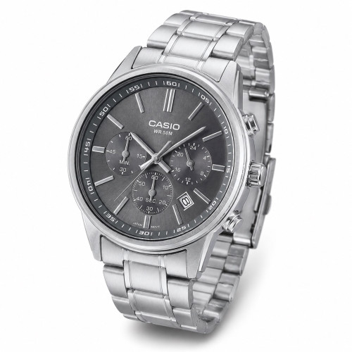 Чоловічий годинник Casio MTP-E515D-8A на сталевому браслеті 5 ATM