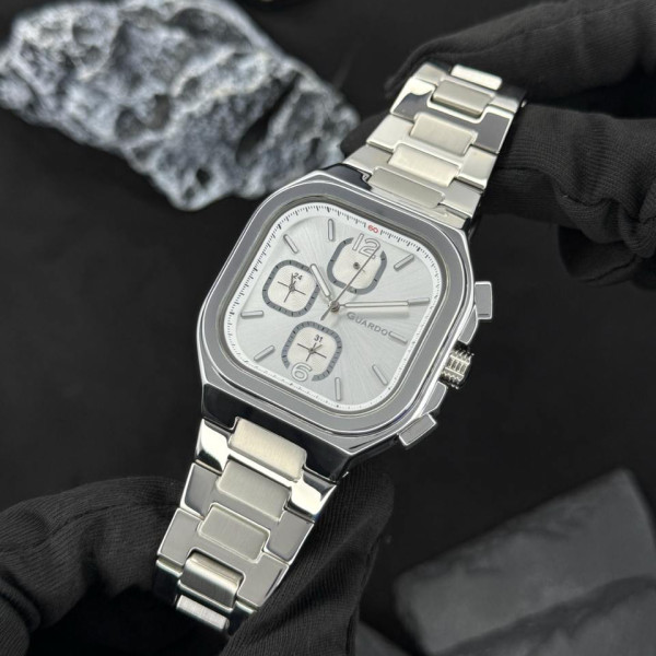 Чоловічий кварцовий годинник Guardo 012694-1 зі сталі
