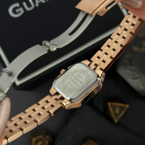 Жіночий класичний годинник Guardo 012827-4 з металевим браслетом рожеве золото