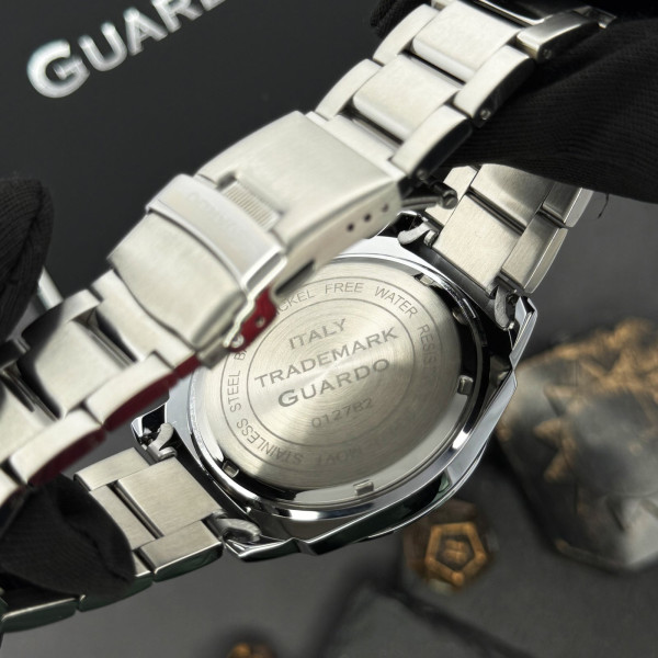Чоловічий кварцовий годинник Guardo 012782-1 зі сталевим браслетом