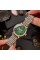 Женские часы Awarder 047 Silver-Gold-Green механические с зеленым циферблатом