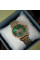 Женские часы Awarder 047 Silver-Gold-Green механические с зеленым циферблатом