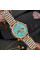 Женские механические часы Awarder 049 Silver-Gold-Blue с автоподзаводом