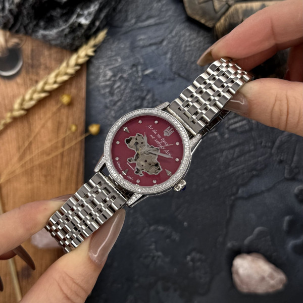 Женские часы Awarder 049 Silver-Pink механика с автоподзаводом