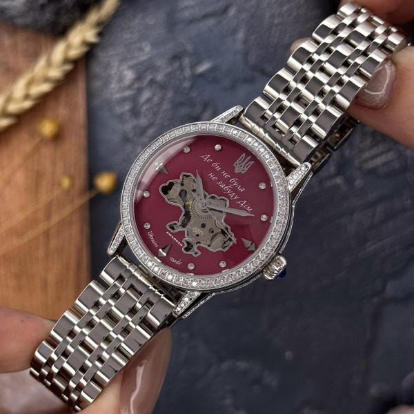 Женские часы Awarder 049 Silver-Pink механика с автоподзаводом