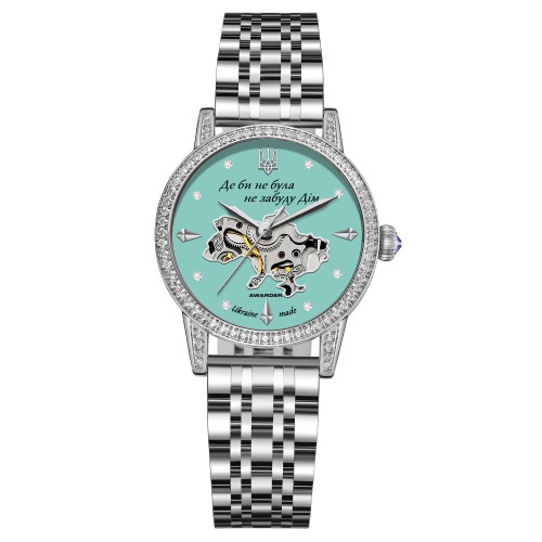 Женские часы Awarder 049 Silver-Blue механика с автоподзаводом