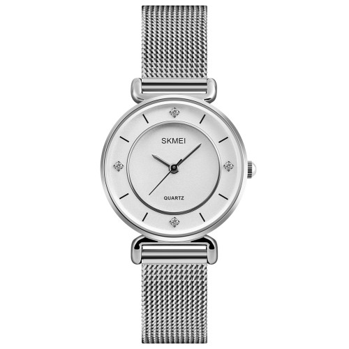 Жіночий годинник Skmei 1330SSI Silver на металевому браслеті