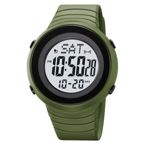 Чоловічий тактичний годинник Skmei 2152AG Army Green електронний 5 ATM