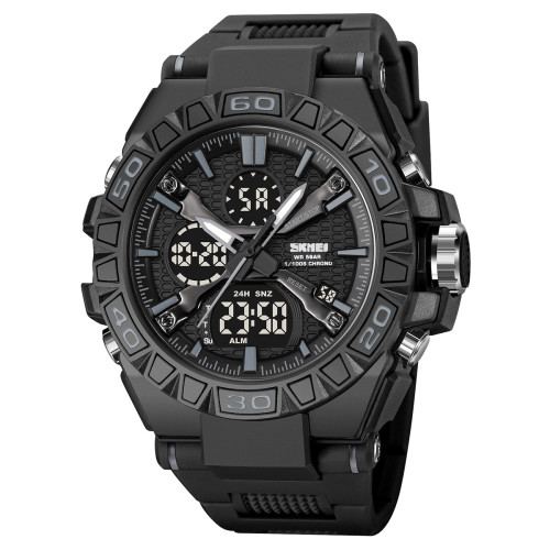 Мужские тактические часы Skmei 2220BK Black с водозащитой 5 ATM