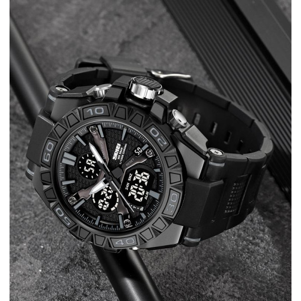 Мужские тактические часы Skmei 2220BK Black с водозащитой 5 ATM