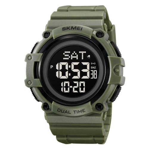 Мужские тактические электронные часы Skmei 2230AG Army Green 5 ATM