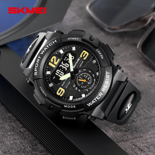 Чоловічий тактичний годинник Skmei 2341BK Black з водозахистом 5 ATM