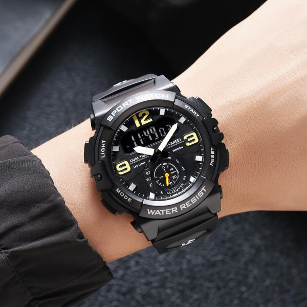 Чоловічий тактичний годинник Skmei 2341BK Black з водозахистом 5 ATM