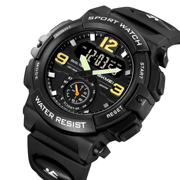 Чоловічий тактичний годинник Skmei 2341BK Black з водозахистом 5 ATM