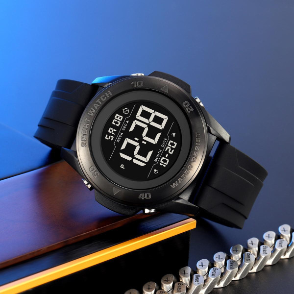 Чоловічий тактичний годинник Skmei 2485BK Black з водозахистом 5 ATM