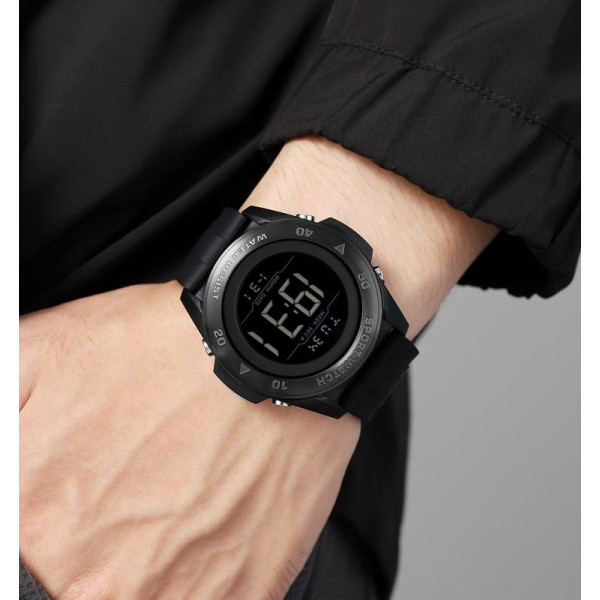 Чоловічий тактичний годинник Skmei 2485BK Black з водозахистом 5 ATM