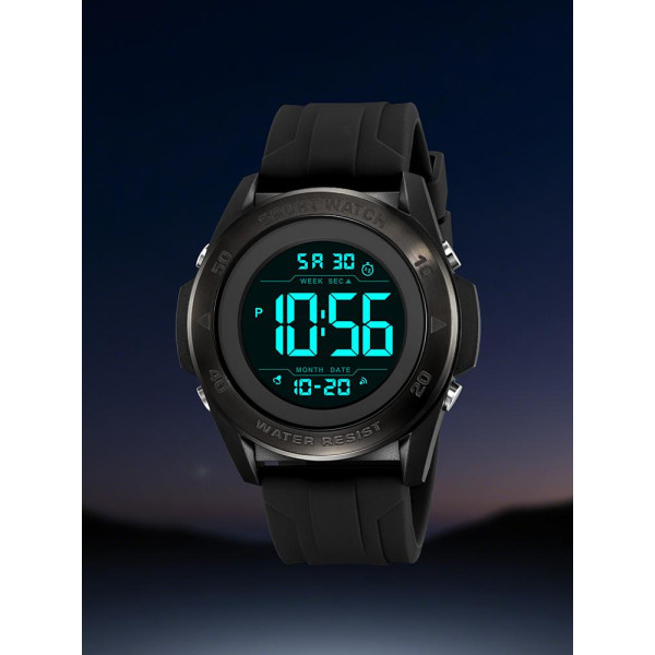 Чоловічий тактичний годинник Skmei 2485BK Black з водозахистом 5 ATM