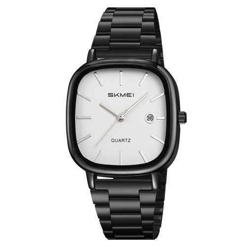 Мужские часы Skmei 2551BKWT Black-White кварцевые с металлическим браслетом
