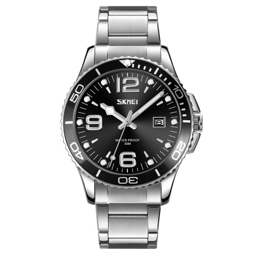 Чоловічий годинник Skmei 9278BK Black з металевим браслетом