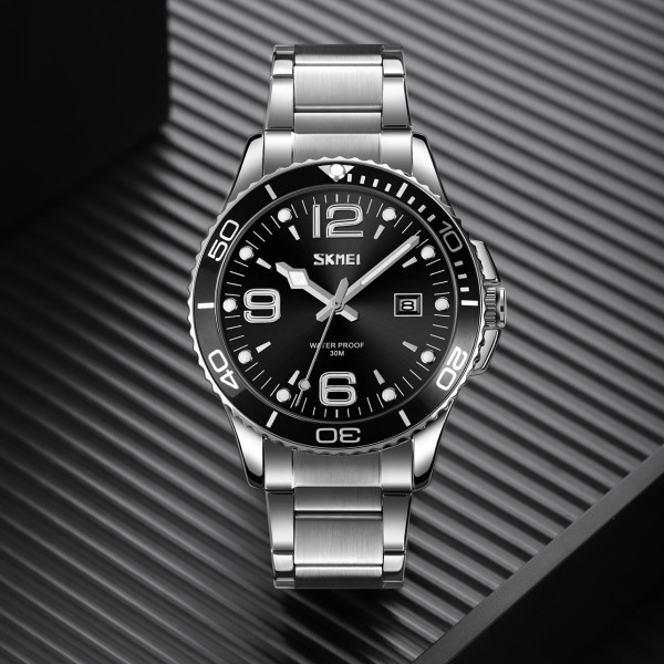 Мужские часы Skmei 9278BK Black с металлическим браслетом