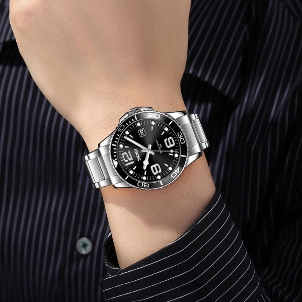 Мужские часы Skmei 9278BK Black с металлическим браслетом