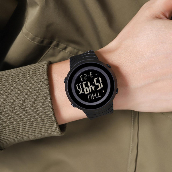 Чоловічий електронний годинник Skmei 2152BKBK All Black 5 ATM