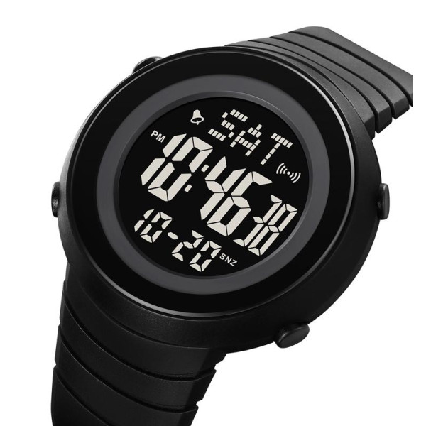 Чоловічий електронний годинник Skmei 2152BKBK All Black 5 ATM
