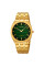 Мужские кварцевые часы Skmei 9372GDGN Gold-Green с металлическим браслетом