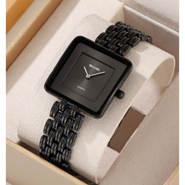 Жіночий годинник Skmei 2372BKBK All Black металевий чорний