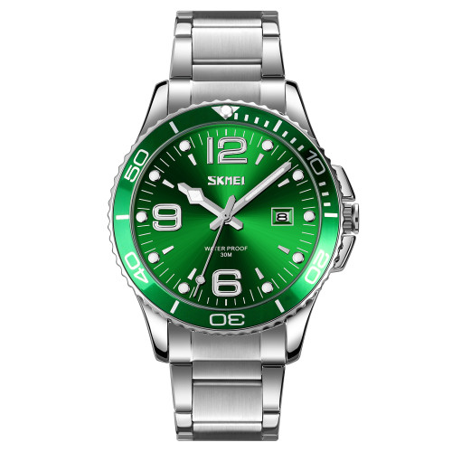 Чоловічий годинник Skmei 9278GN Green з металевим браслетом