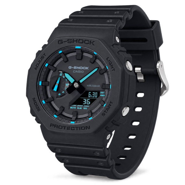 Чоловічий годинник Casio G-SHOCK GA-2100-1A2 водозахист 20 ATM чорний