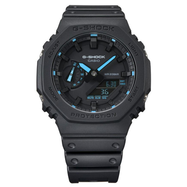 Чоловічий годинник Casio G-SHOCK GA-2100-1A2 водозахист 20 ATM чорний
