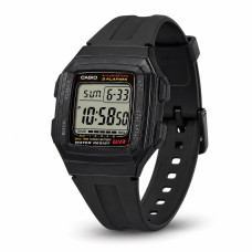 Годинник Casio F-201WA-1A електронний чорний з підсвічуванням