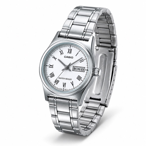 Женские часы Casio LTP-V006D-7B кварцевые металлические серебристые