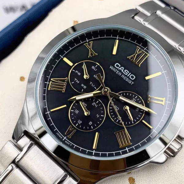 Жіночий годинник Casio LTP-V300D-1A2 кварцовий зі сталевим браслетом