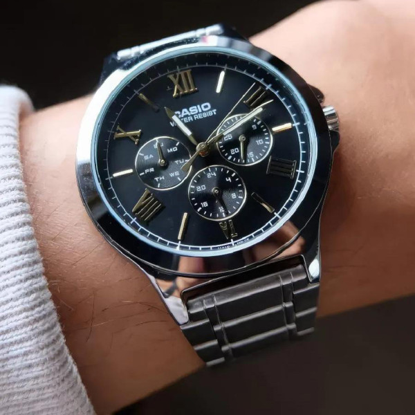 Жіночий годинник Casio LTP-V300D-1A2 кварцовий зі сталевим браслетом