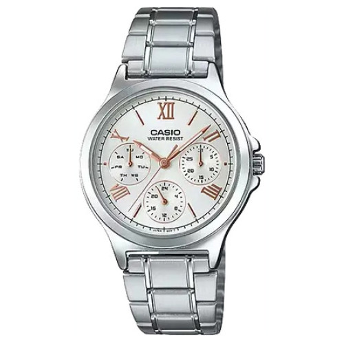 Жіночий годинник Casio LTP-V300D-7A2 з металевим браслетом