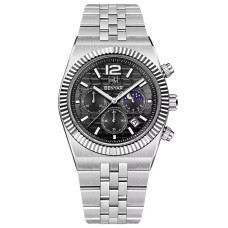 Мужские кварцевые часы Benyar BY-5225 Silver-Black из стали