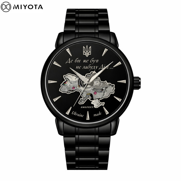 Мужские механические часы Awarder 048 Не Забуду Дім All Black Steel 5 ATM