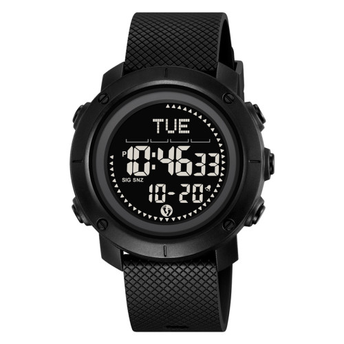 Мужские тактические часы Skmei 2620PBK Black с компасом 5 ATM