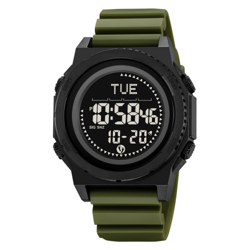 Мужские тактические часы Skmei 2626AG Army Green с компасом и шагомером