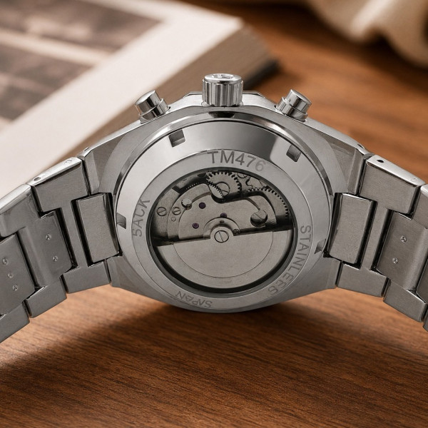 Механічний наручний годинник Forsining 8314 Silver-White Steel з автопідзаводом