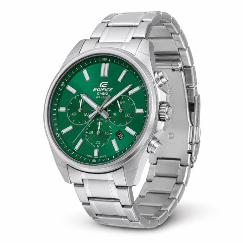 Чоловічий годинник Casio Edifice EFV-650D-3A зелений циферблат 10 ATM