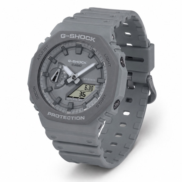 Мужские часы Casio G-SHOCK GA-2110ET-8A серые 20 ATM