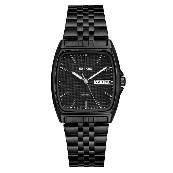 Жіночий годинник Skmei 2628BK Black з кварцовим механізмом та металевим браслетом