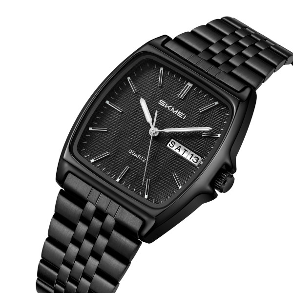 Жіночий годинник Skmei 2628BK Black з кварцовим механізмом та металевим браслетом
