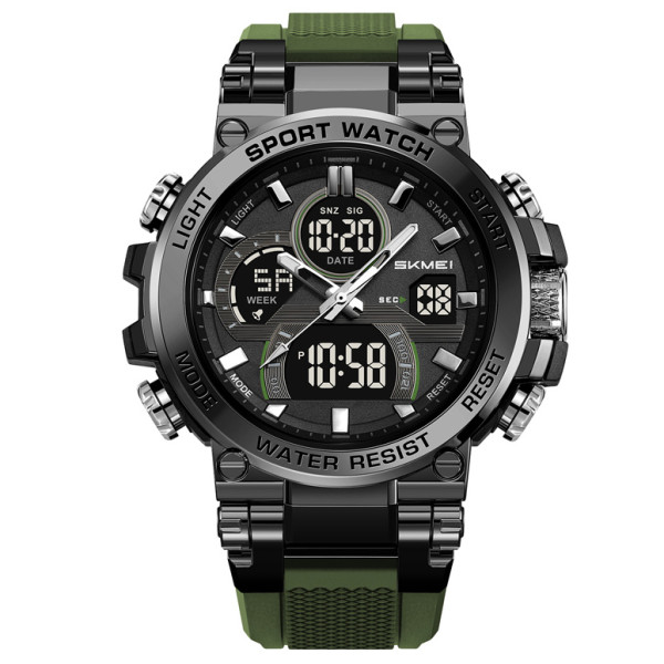 Чоловічий годинник Skmei 2500AG Army Green спортивний водозахищений