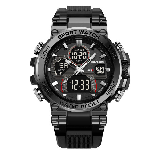 Чоловічий спортивний годинник Skmei 2500BK Black 5 ATM